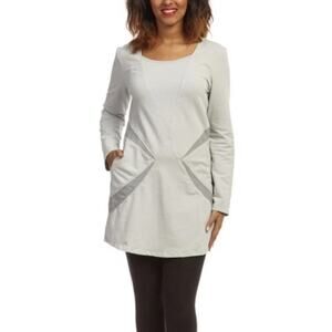 Prairie Underground Airstream Tunic Top Grey Pockets Organic Cotton Women Medium